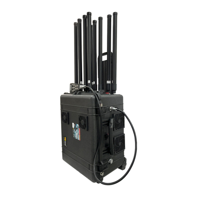 8チャンネル 3KM トロリースタイル ドローンジャマー 1.2GHz 1.4GHz 1.5GHz 2.4GHz 5.2GHz 5.8GHz