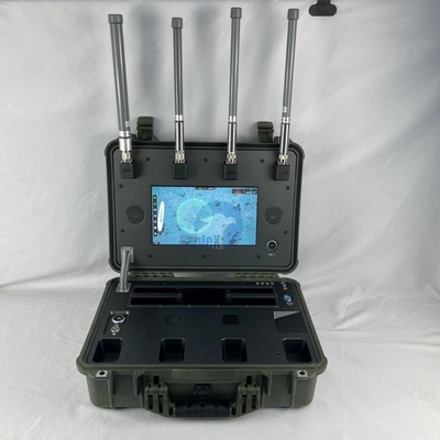5KM~10KM 360° 全空域 IP66 保護レベル 900M 1.4G 2.4G 5.2G 5.8GHz 10時間 運用 ドローン検出器検出