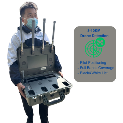 8KM FPV ドローン検出範囲 コンサート,警察,軍隊,車用の携帯型ハンドヘルド UAV ドローン検出器