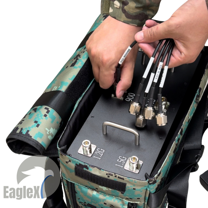433M 900M 1.2G 1.5G 2.4G 5.8G バックパックジャマー アンチ ドローン ジャマー 信号 GPS 防御 0