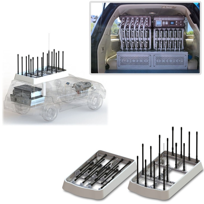 自動車改装 防爆システム RF増幅器 50MHz~6GHz 検出 ストライク ドローン ジャマー 防爆車両に改装 0