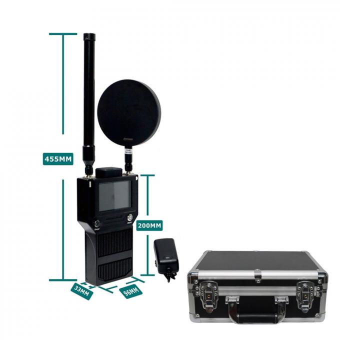 ポータブル3KM FPV DJIドローン検出器 400MHz 2.4GHz 5.2G 5.8Gハンドヘルド検出 0