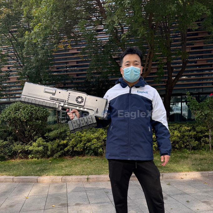 手持ちの携帯ドローン防衛装置 1-3KM FPV ドローンジャマー 5KM検出検出器 0