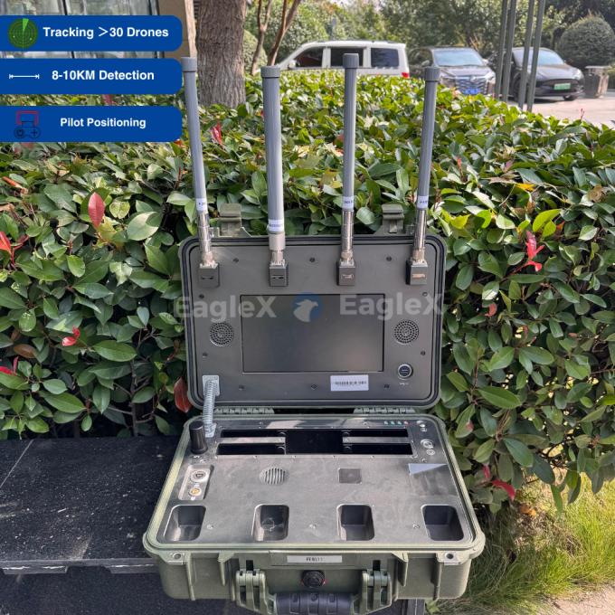 8KM FPV ドローン検出範囲 コンサート,警察,軍隊,車用の携帯型ハンドヘルド UAV ドローン検出器 0
